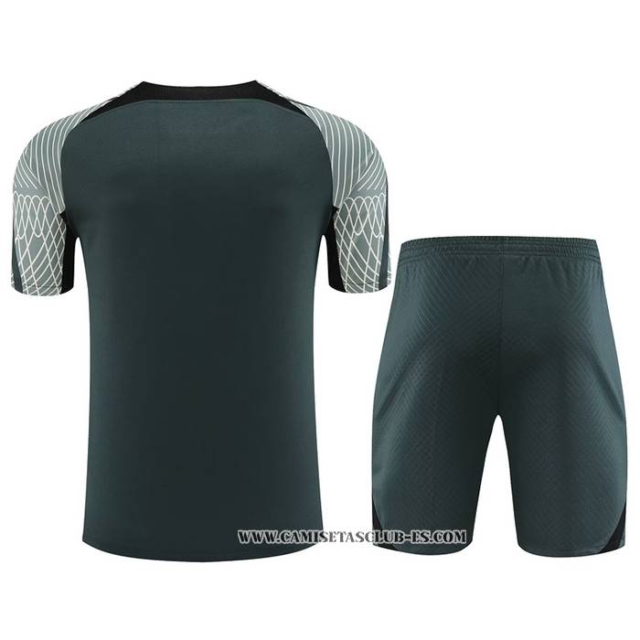 Chandal del Barcelona 23-24 Manga Corta Verde - Pantalon Corto